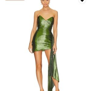 Elegant Green Strapless Dress